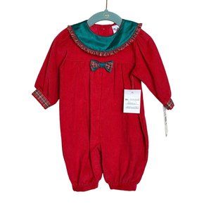 Alexis Vintage NWT Holiday Plaid Romper Infant Girls Size 6 Months
